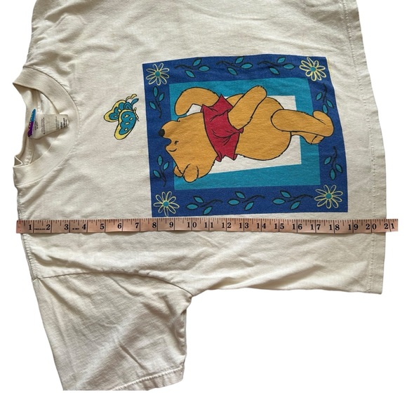 Vintage 90S White Short Sleeve Cropped Disney Winnie The Pooh Top Medium - Picture 8 of 11